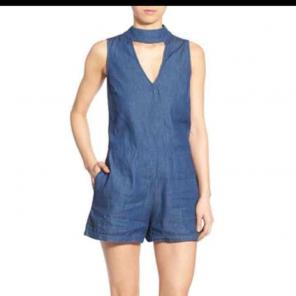 Mimi Chica denim chambray romper