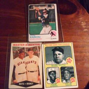 HOMERS!1960-73 AARON&MAYS BASEBALL CARDS
