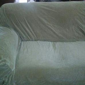 Sofa Couch Cover Velvet Sage Green