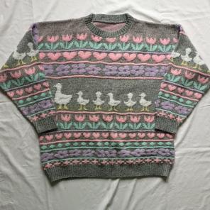 Women's Vintage Pastel Kawaii Sweater ML