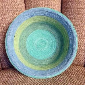 Vintage shabby chic glass bowl decor