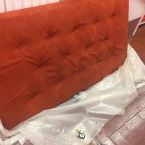 Queen Upholstered faux suede headboard