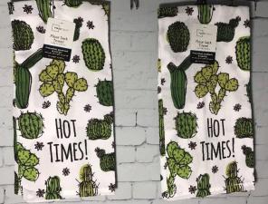 Cactus Flour Sack Kitchen Towel Set (2)