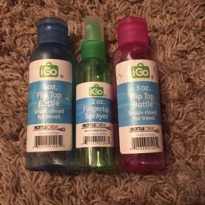 Colorful Travel Sized Containers