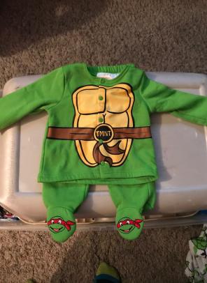 Raphael TMNT Outfit/costume 3/6 Months