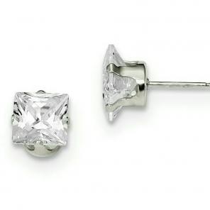 2 pairs 7mm zirconia diamond earrings