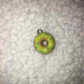 Polymer clay donut charm