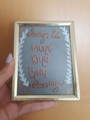 Gold Framed Quote