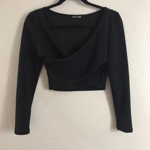 Black Cropped Long Sleeve
