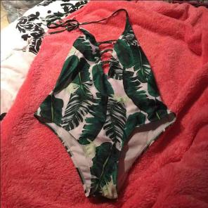 One peice tropical swimsuit