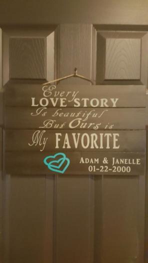 Personalized wood sign