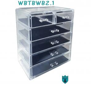 Clear 6 Drawer Makeup Organizer