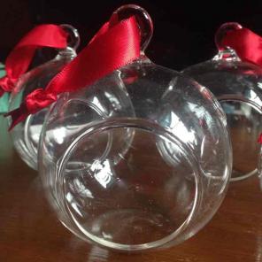 4x glass terrarium hanging planters