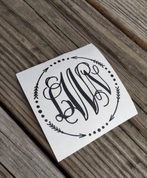 Monogram Arrow Decal