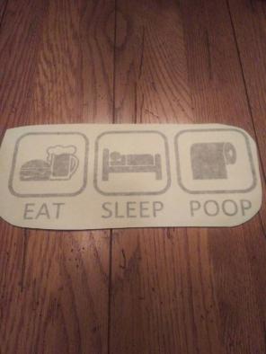 Vinyl Sticker Eat Sleep