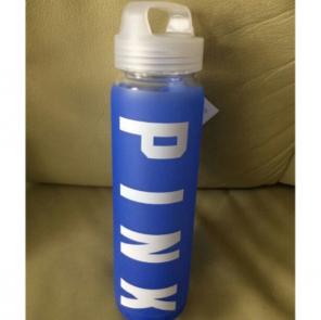 VS Pink Glass Water Bottle