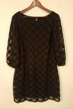 Style&Co. Black Polka Dot Dress Size 1