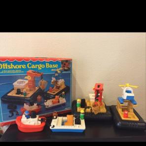Vintage Fisher Price Offshore Cargo Base