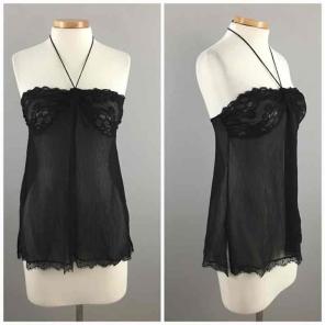 Victoria Secret Black Lace Sheer Tank