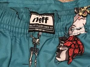 NEFF BRAND FUN SWIM TRUNKS MEN'S SMALL