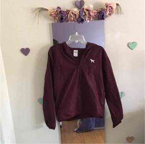 Pink Burgundy windbreaker