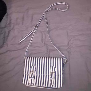 Forever 21 Blue/White Striped Bag