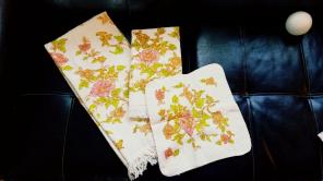 2 Vintage Towel Sets! Floral & Butterfly