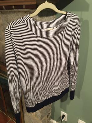 Athleta Navy & White Sweatshirt