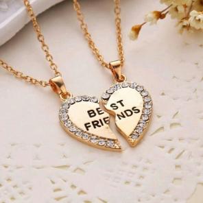 Best Friend Double half Necklace