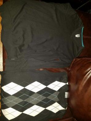 Blk V neck Shirt; vest