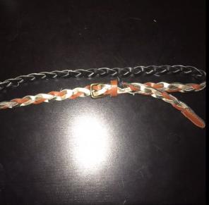 Women's Brown And Gold Waist Belt