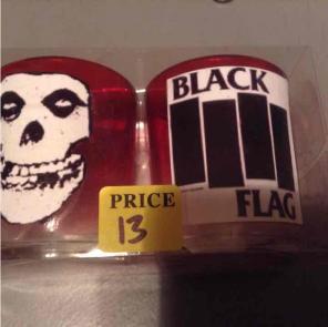 Punk rock misfits black flag shot glass