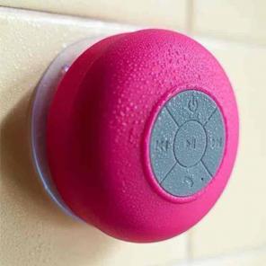 Pink Bluetooth shower speaker