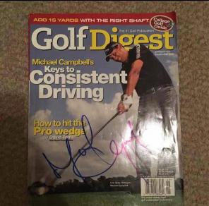 Michael Campbell Autographed Magazine