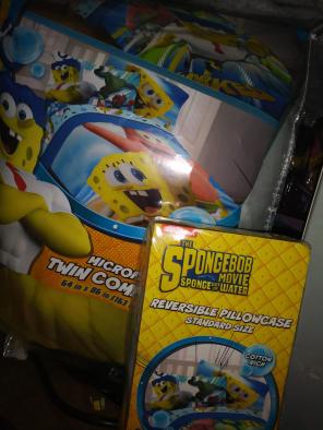 Spomgebob pillow and comforter set