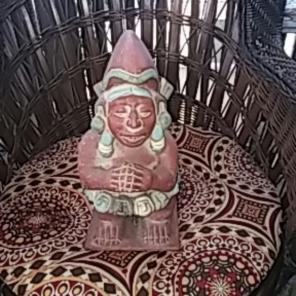 Clay Aztec planter