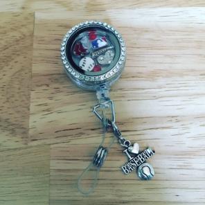 Red Sox Floating Charm Locket Id Badge