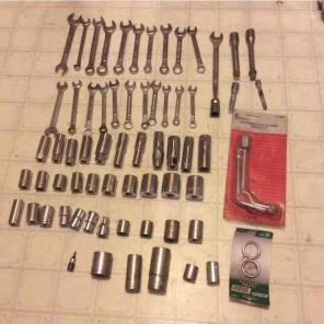 Sockets and wrenchs set.