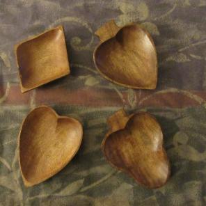 4 Monkey Pods Snack Bowls VTG Retro