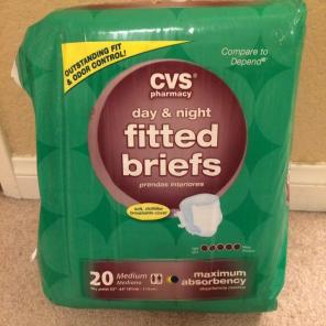 CVS Fitted Briefs Adult Diapers Size M