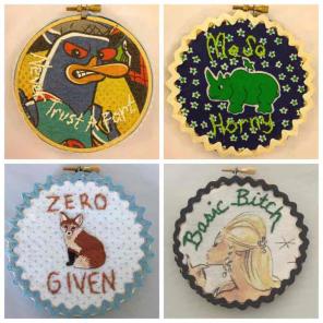 4" Adult Humor Handmade Funny Wall Art