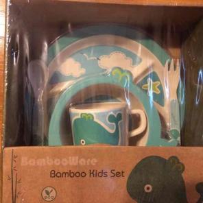 EcoBamboo Kids Dinnerware, 5 piece Whale