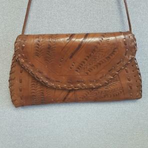 Vintage hand tooled leather purse