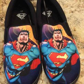 Superman Slippers Men's 10 New