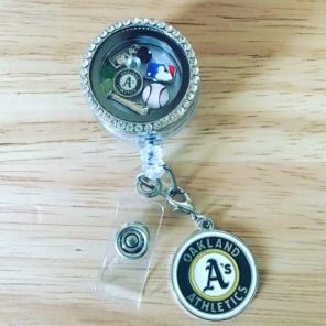 Oakland Athletics Floating Id Badge