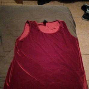 Red velvet tank top