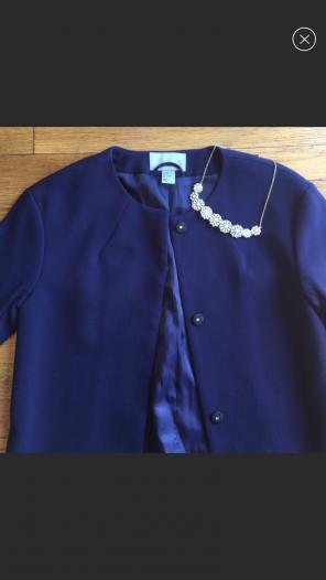 NWOT Navy Blue Fall Coat