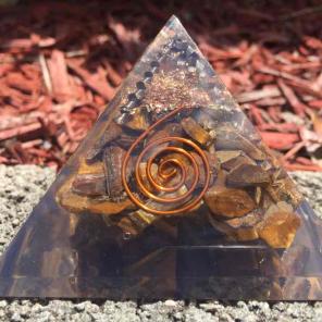 Tiger Eye Orgone Pyramid