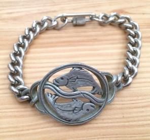 Pisces Fishes Astrology Chain Bracelet