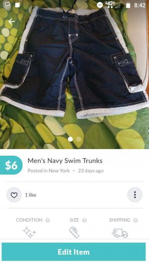 M Mens swim trunks